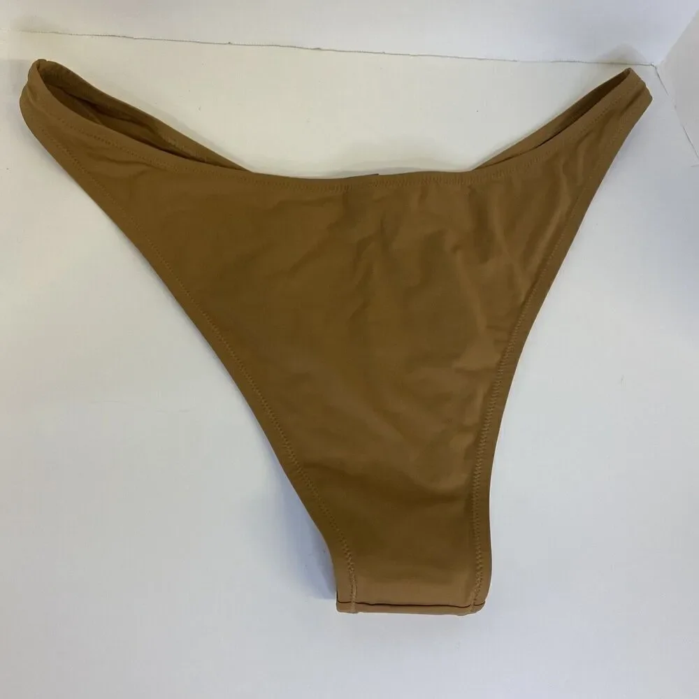 SKIMS NWT Signature Swim Cheeky Tanga Bottoms in Almond 3X